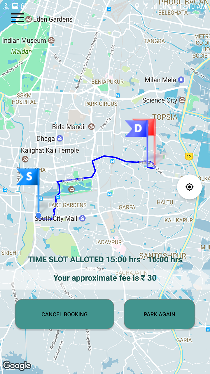 Map Showing Path
