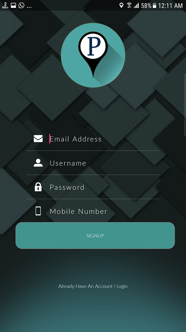Signup Page